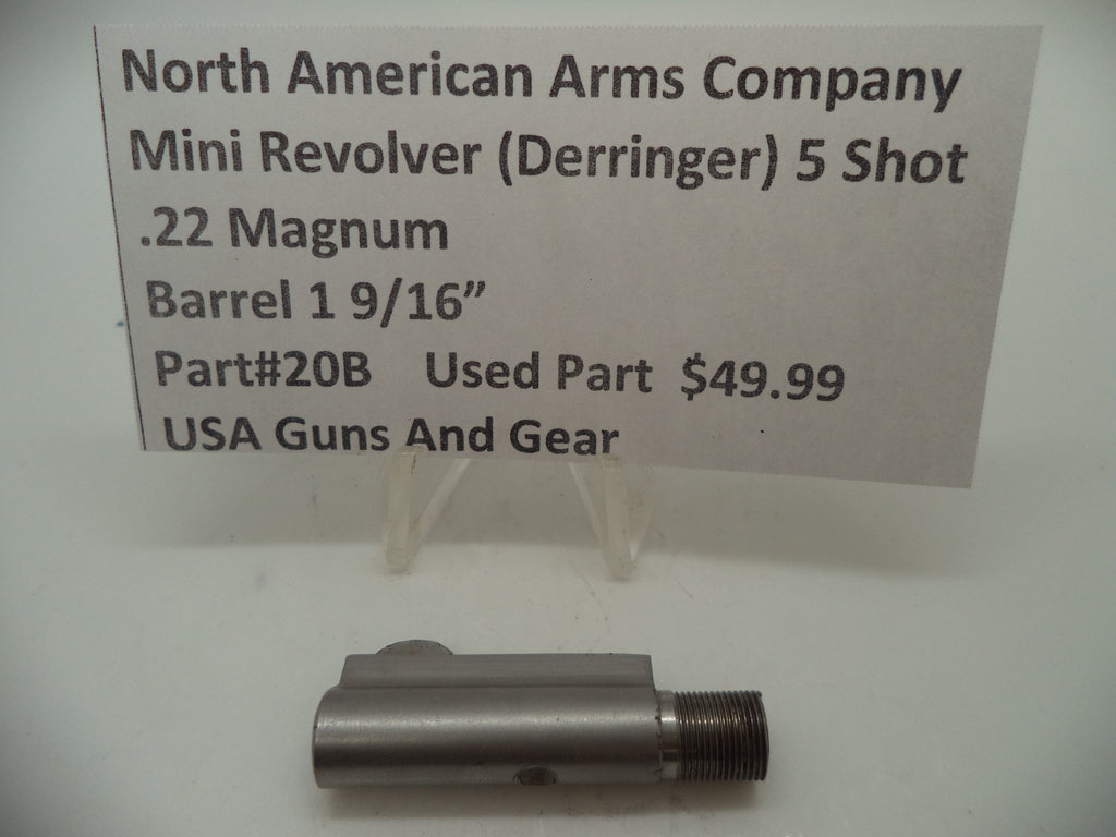 20B North American Arms Mini Revolver Barrel 1 9/16" Used Part .22 Magnum