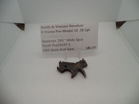 Pre10107-1 S & W K Frame Revolver Pre-Model 10 .38 Spl. Hammer .265" Wide Spur