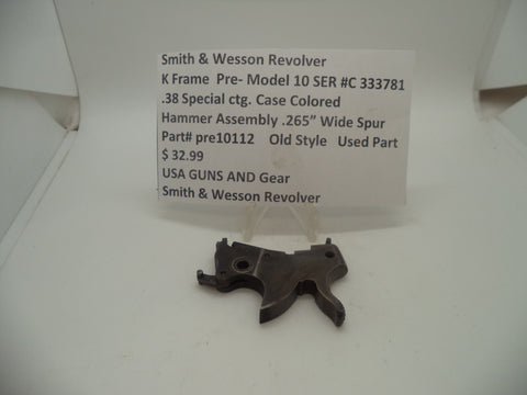 Pre10112 Smith & Wesson K Frame Pre Model 10 M&P Hammer Assembly .38 Special