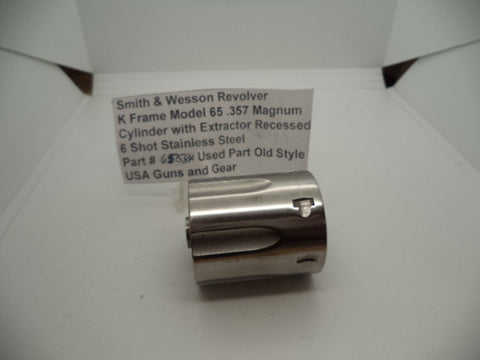 6558A Smith & Wesson K Frame Model 65  .357 Mag Cylinder W/Extractor Recessed Used