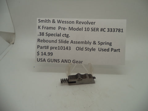 Pre10143 Smith & Wesson K Frame Pre Model 10 M&P Rebound Slide & Spring .38 Spl