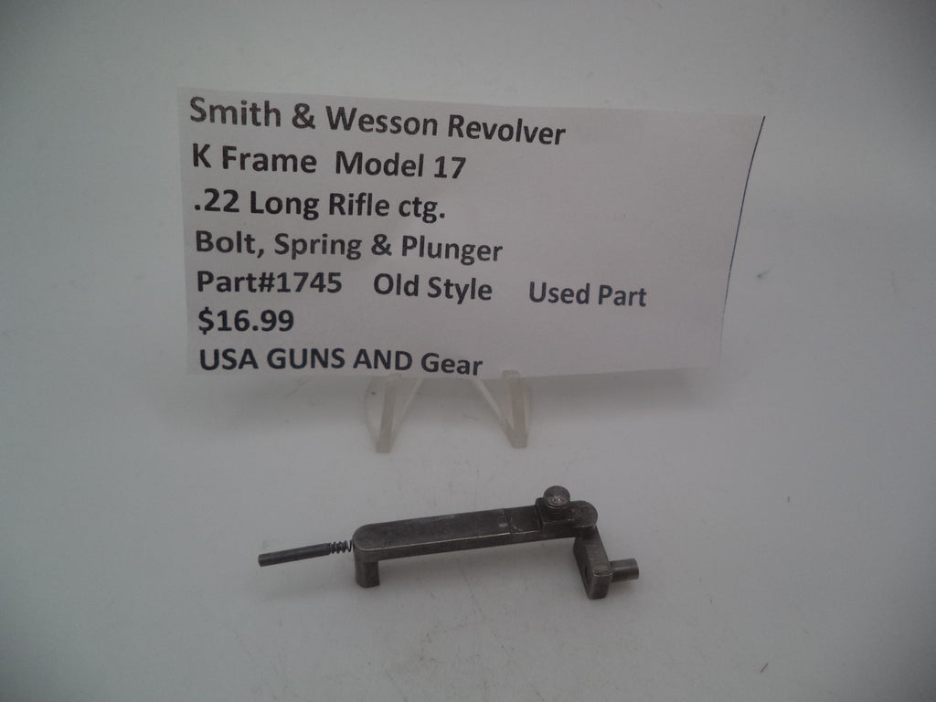 Smith & Wesson K Frame Bolt Spring & Plunger - Used OEM Part - .22 LR - Model 17 - 1745