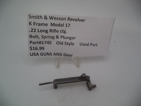 1745 Smith & Wesson K Frame Model 17 Used Bolt Spring & Plunger Old Style