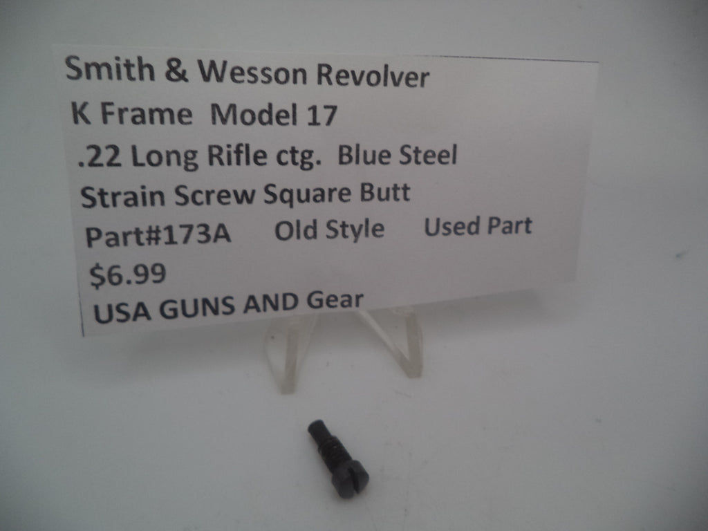 173A Smith & Wesson K Frame Model 17 Strain Screw Square Butt .22 LR ctg.