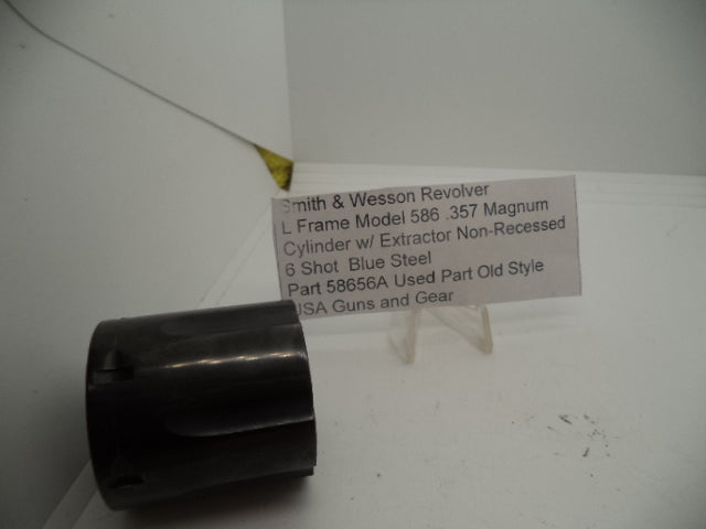 58656A Smith & Wesson L Frame Model 586  .357 Magnum Cylinder w/ Extractor Non-Recessed Used Part