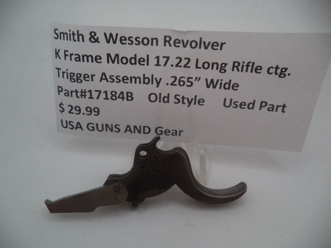 17184B Smith & Wesson K Frame Model 17 Used .265" Trigger Assembly Old Style