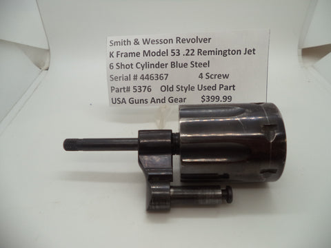 5376 Smith & Wesson K Frame Model 53 Cylinder Assembly Used .22 Rem-Jet