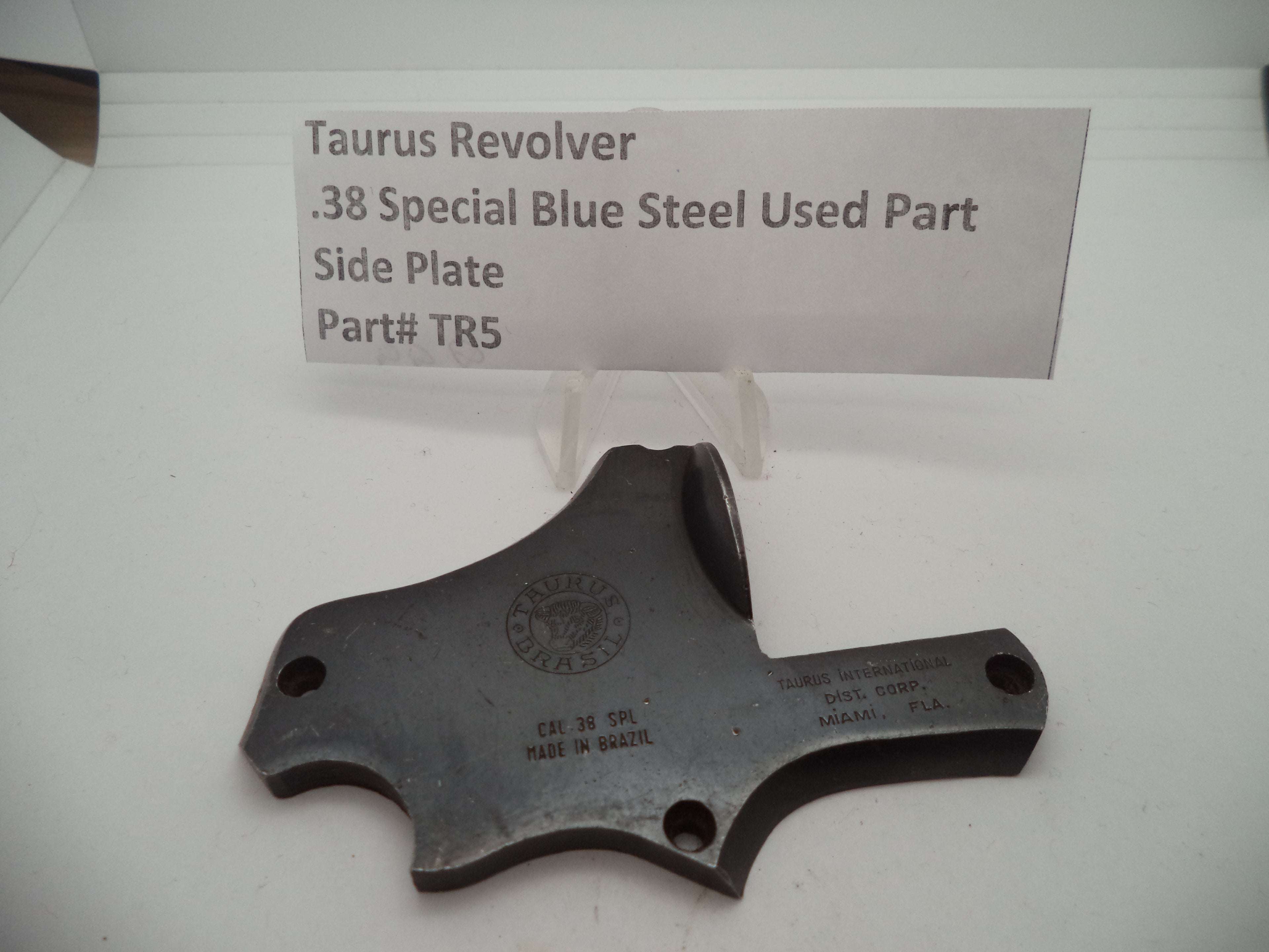 TR5 Taurus Revolver .38 Special Side Plate Blue Steel Used Part