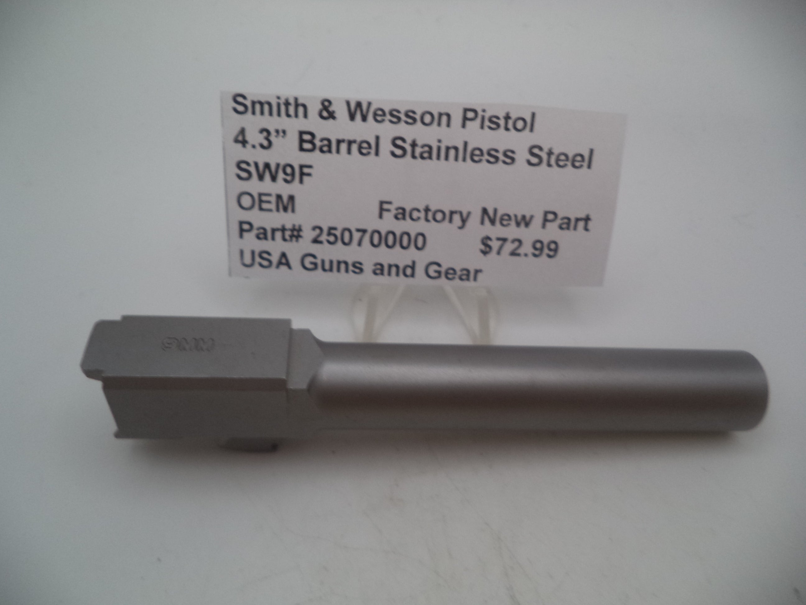 250700000 Smith & Wesson Pistol 4.3" Stainless Steel Barrel New