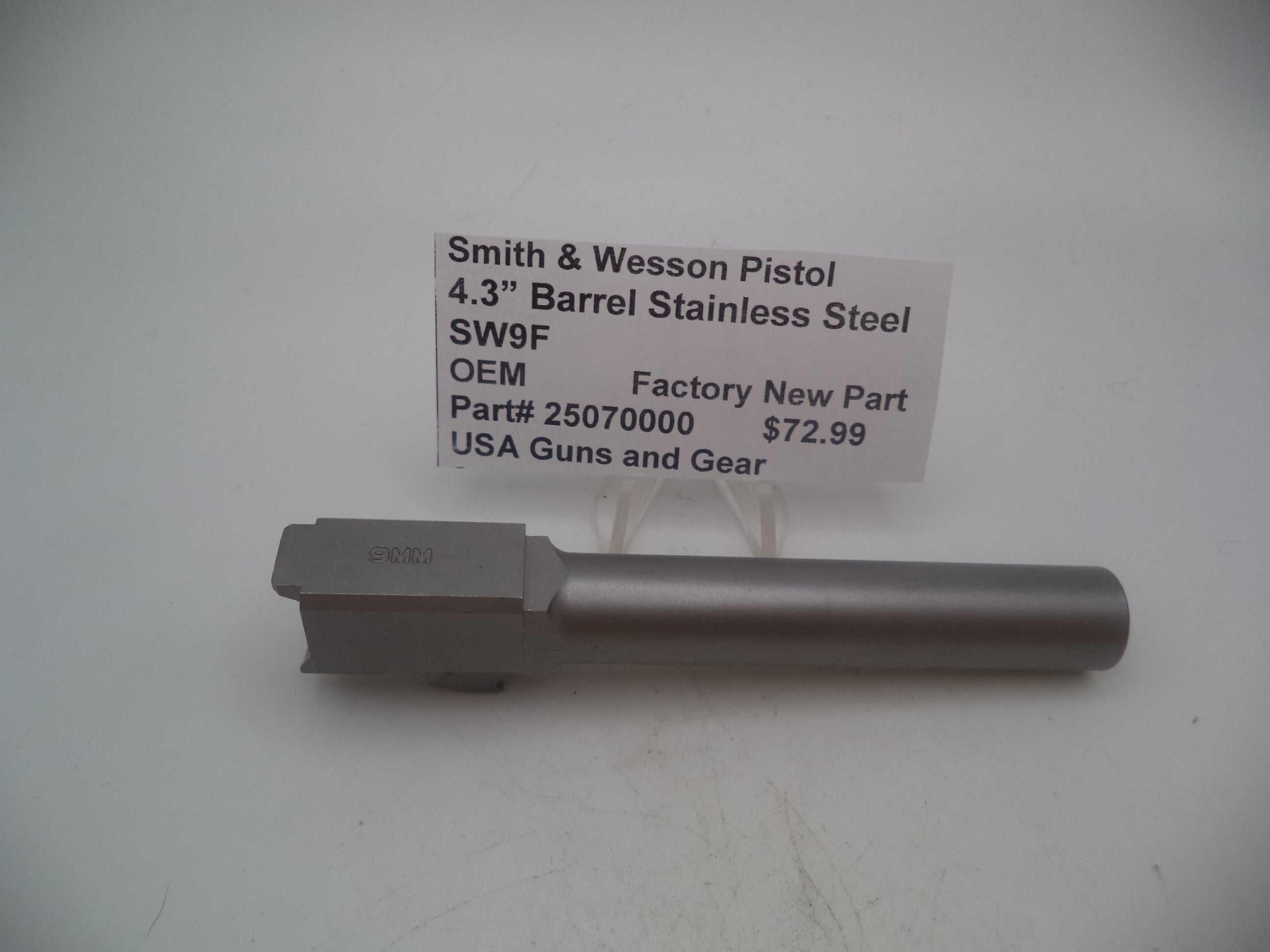250700000 Smith & Wesson Pistol 4.3" Stainless Steel Barrel New