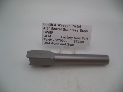 250700000 Smith & Wesson Pistol 4.3" Stainless Steel Barrel New