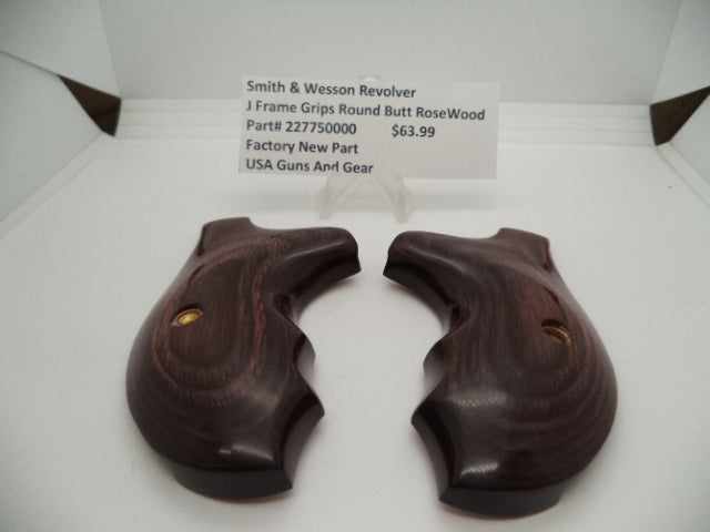 227750000 Smith & Wesson Revolver J Frame Grips Round Butt Rosewood