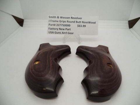 227750000 Smith & Wesson Revolver J Frame Grips Round Butt Rosewood