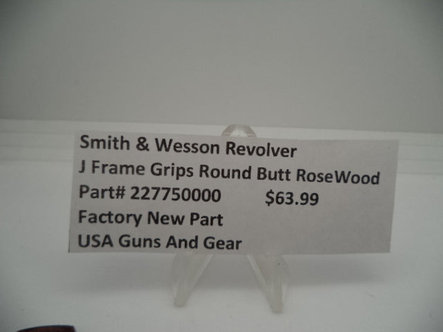 227750000 Smith & Wesson Revolver J Frame Grips Round Butt Rosewood