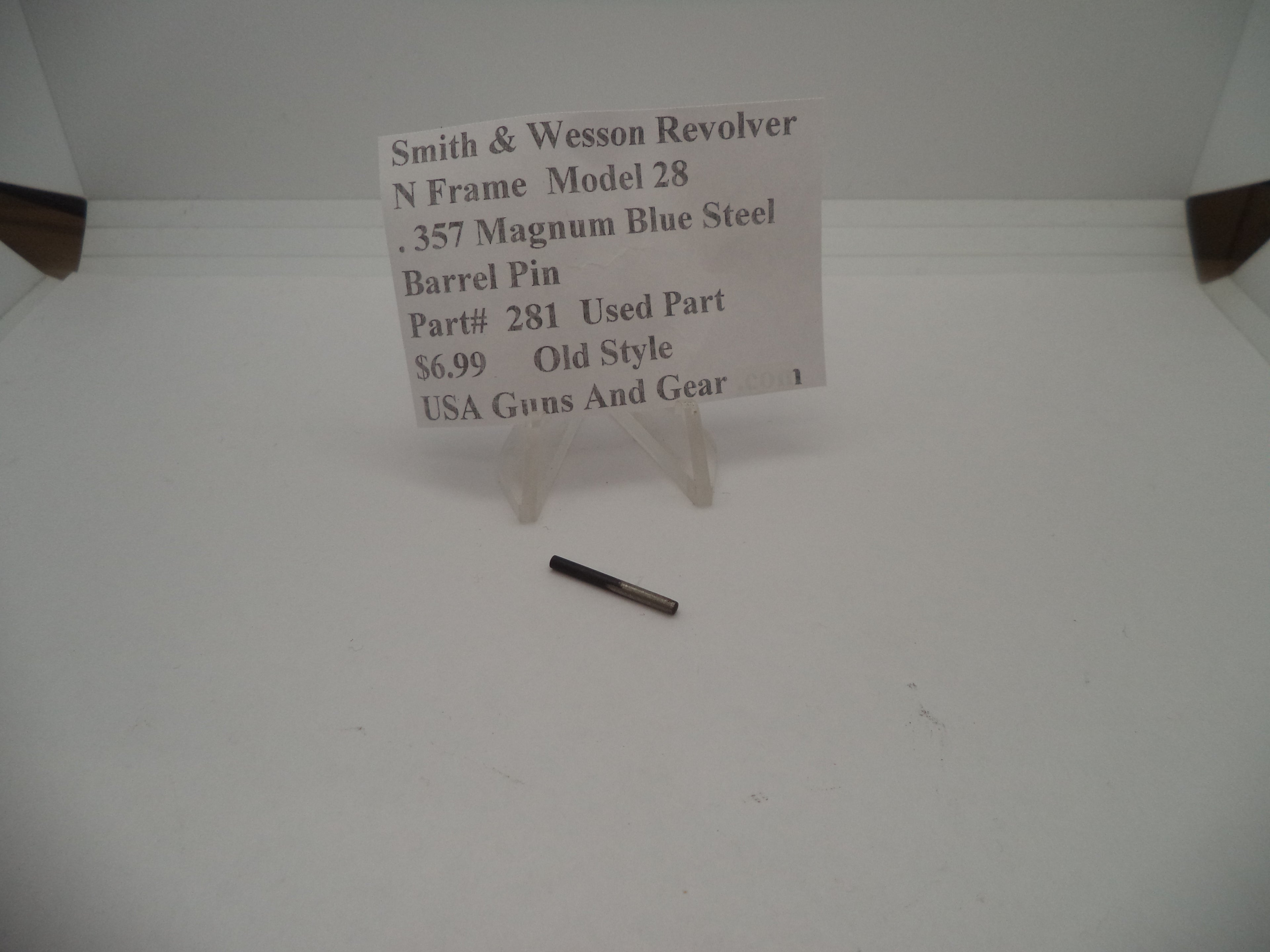 281 Smith & Wesson N Frame Revolver Model 28 .357 Mag Barrel Pin Used