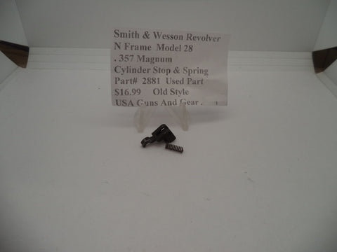 2881 Smith & Wesson N Frame Model 28 .357 Mag Cylinder Stop & Spring Used
