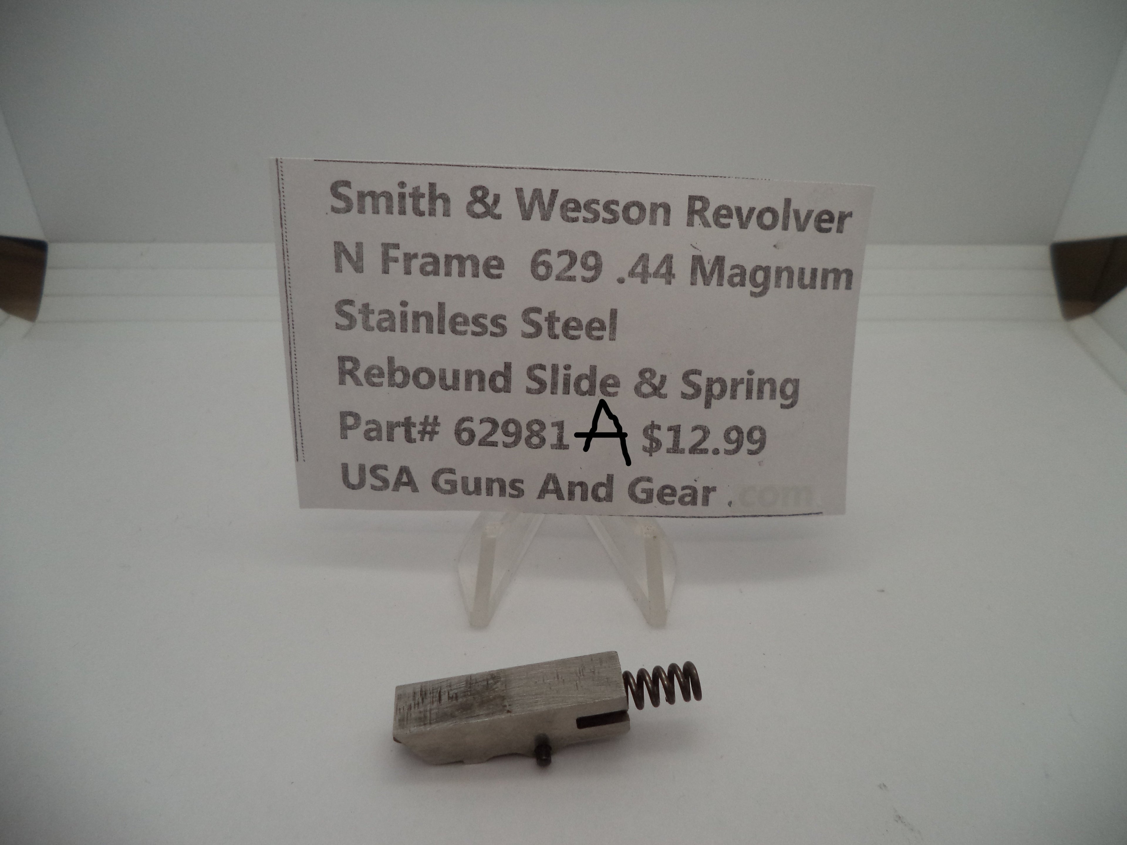 62981A Smith & Wesson N Frame Revolver Model 629 .44 Magnum Rebound Slide & Spring