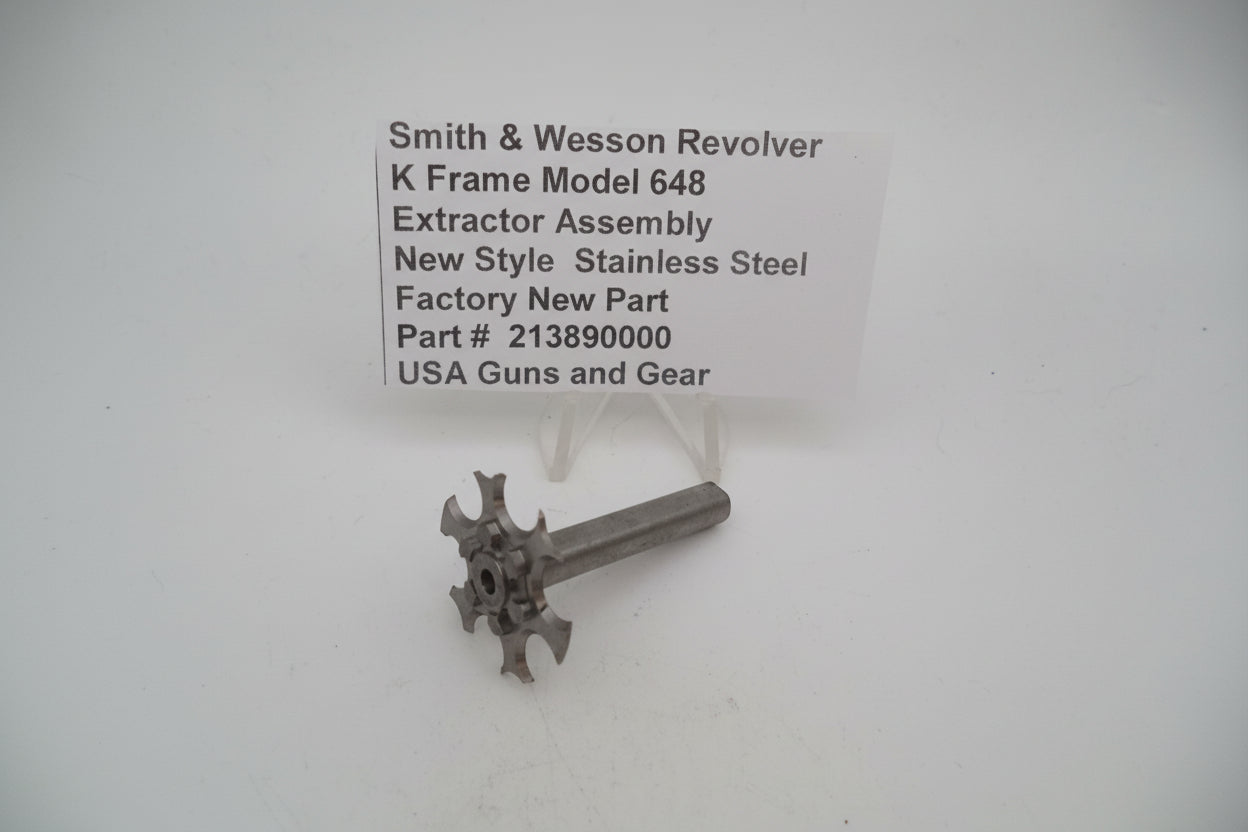 Smith & Wesson K Frame Model 648 .22 Magnum Extractor Assembly Stainless Steel Factory New Part 213890000