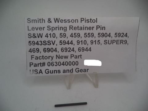 063040000 Smith & Wesson Pistol Lever Spring Retainer Pin Fits Multiple Models New