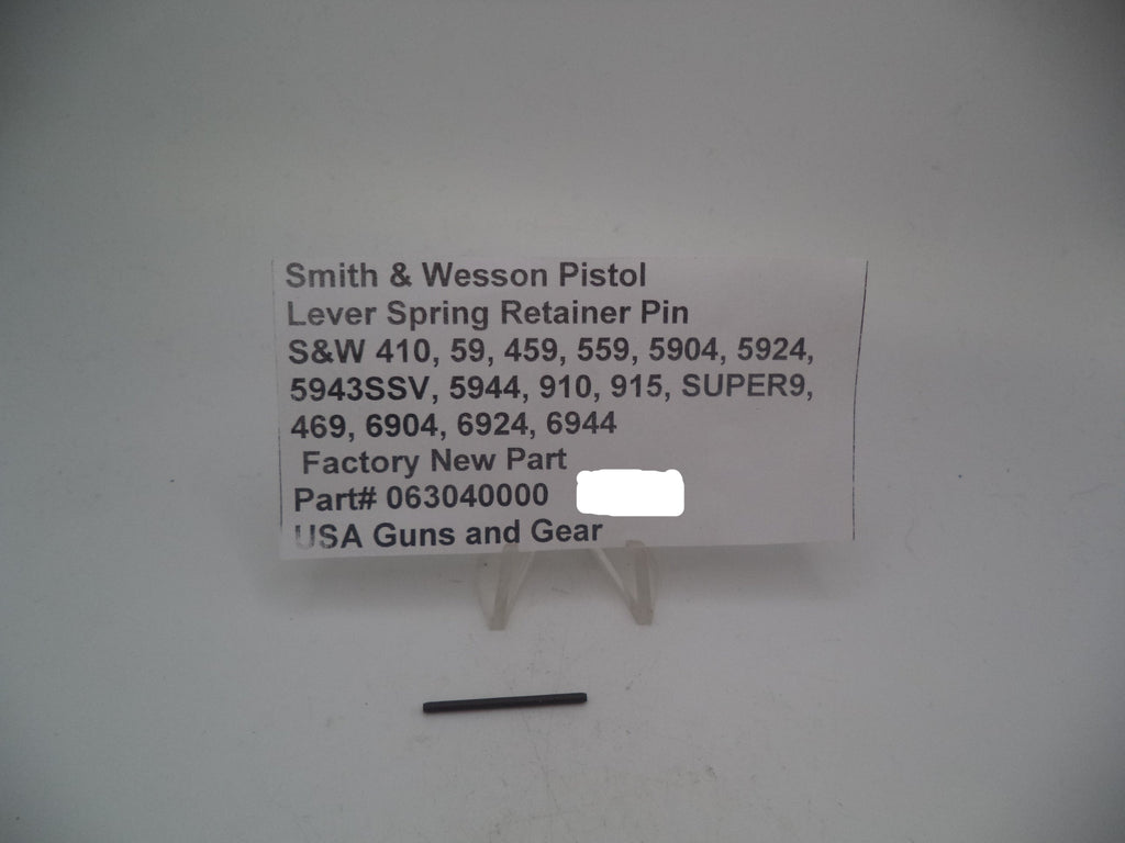 S&W Lever Spring Retainer Pin 063040000 - Model 5924 5904 410 459