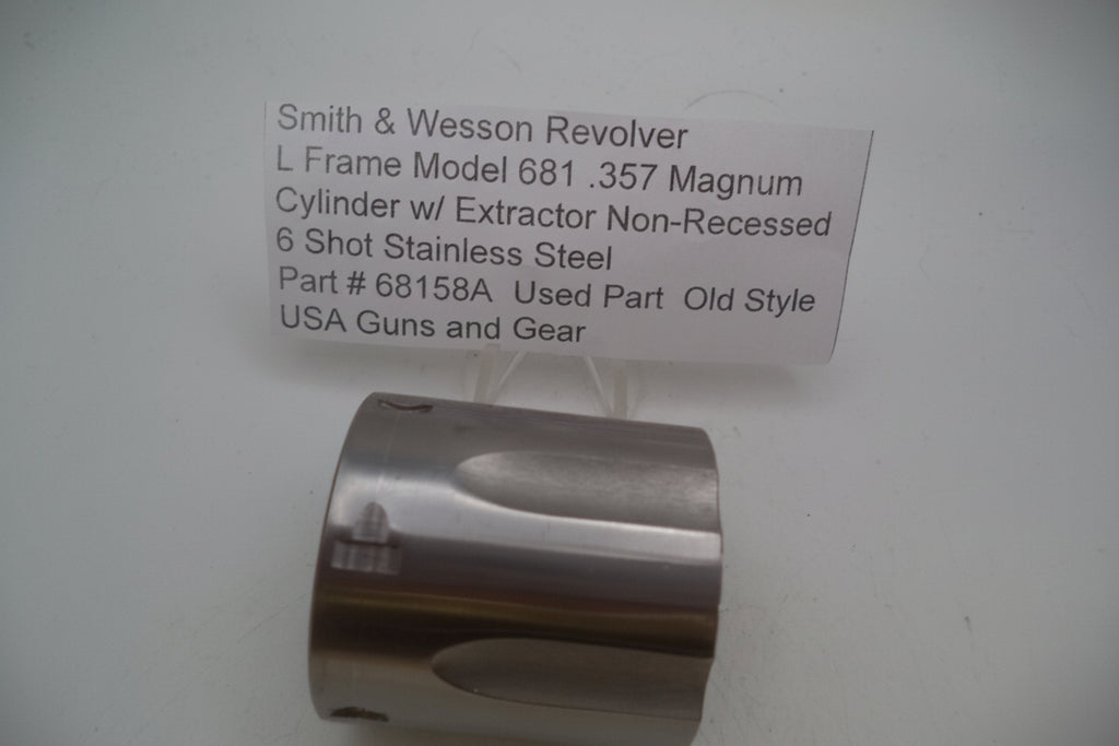 Smith & Wesson L Frame Model 681 Revolver .357 Cylinder w/Extractor Non Recessed Stainless Steel Used 6156A