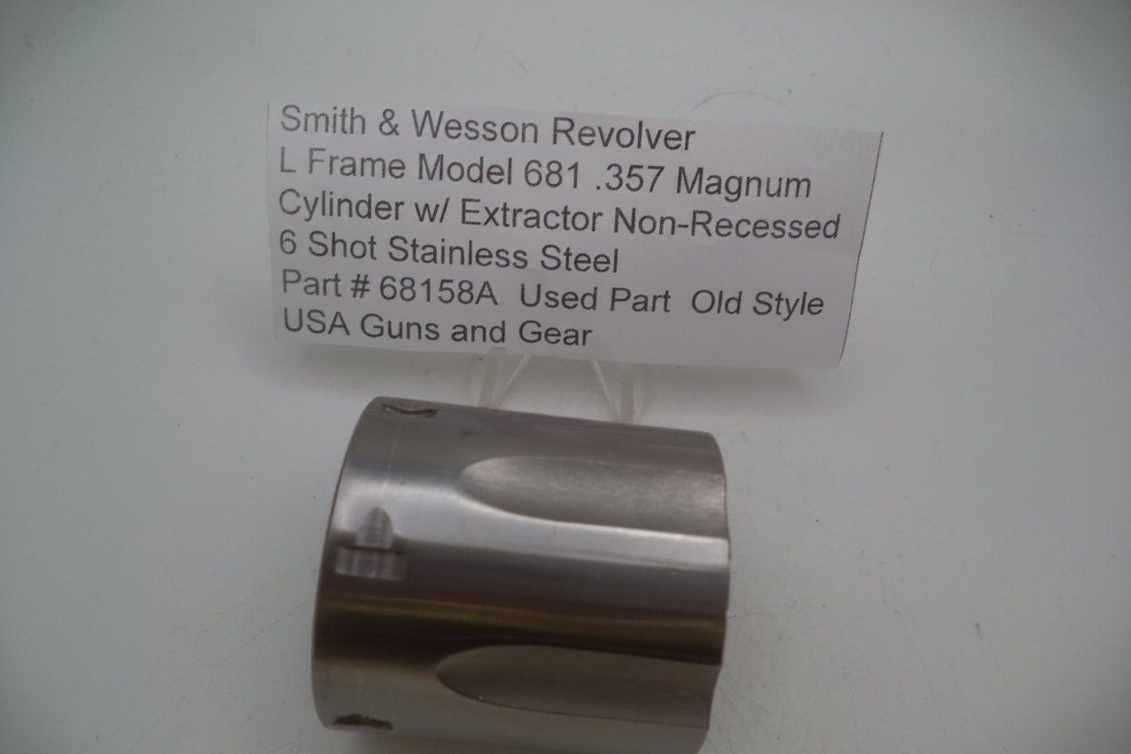 Smith & Wesson L Frame Model 681 Revolver .357 Cylinder w/Extractor Non Recessed Stainless Steel Used 6156A