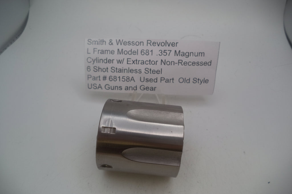 Smith & Wesson L Frame Model 681 Revolver .357 Cylinder w/Extractor Non Recessed Stainless Steel Used 6156A