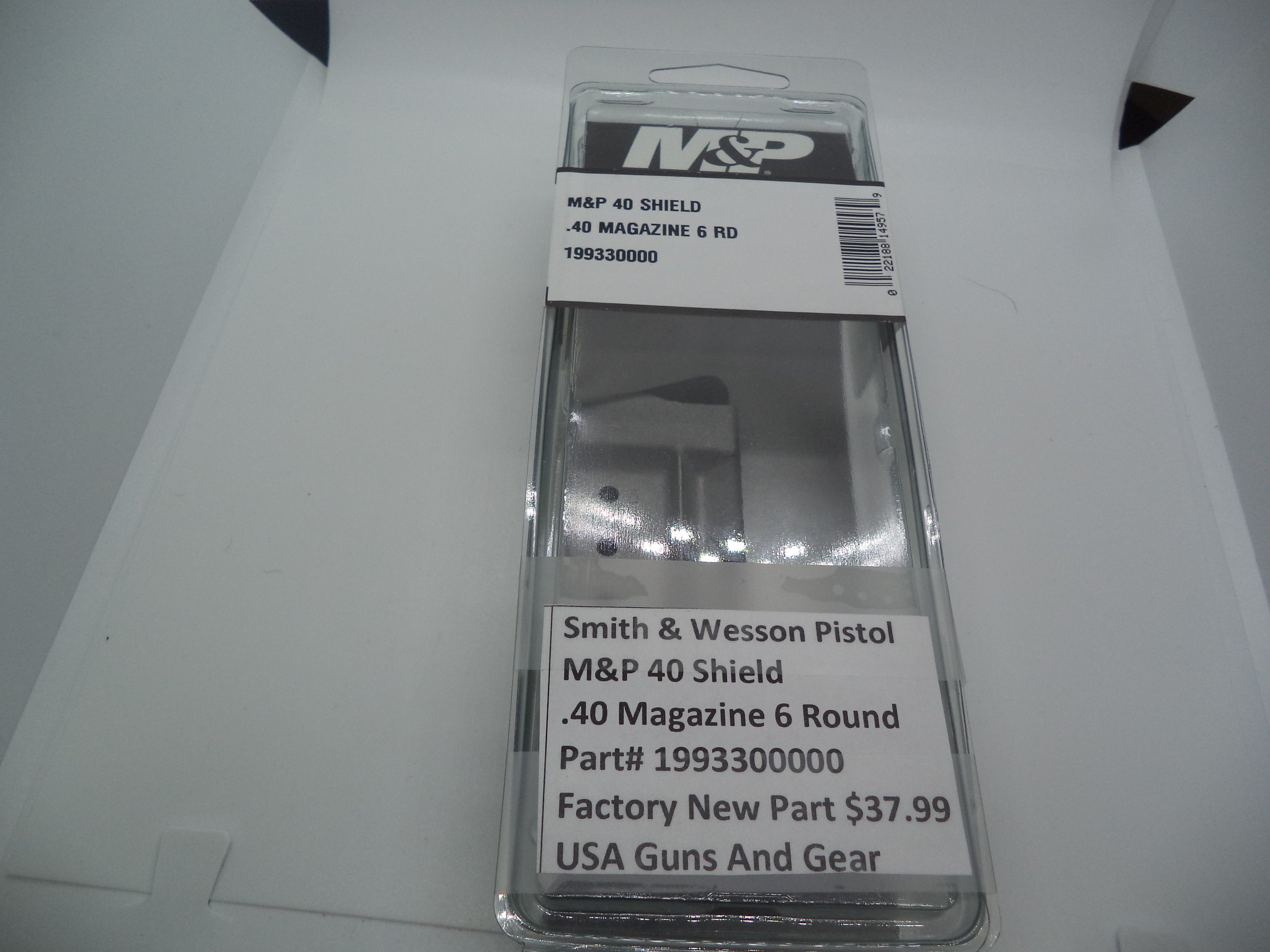 Smith & Wesson M&P Shield 40 Magazine - 6 Round .40 S&W - Factory OEM 199330000