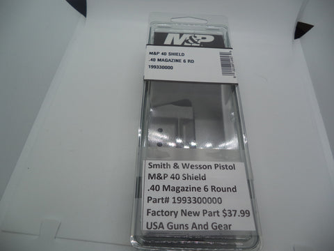 1993300000 Smith & Wesson Pistol M&P Shield .40 6 Round Magazine Factory New