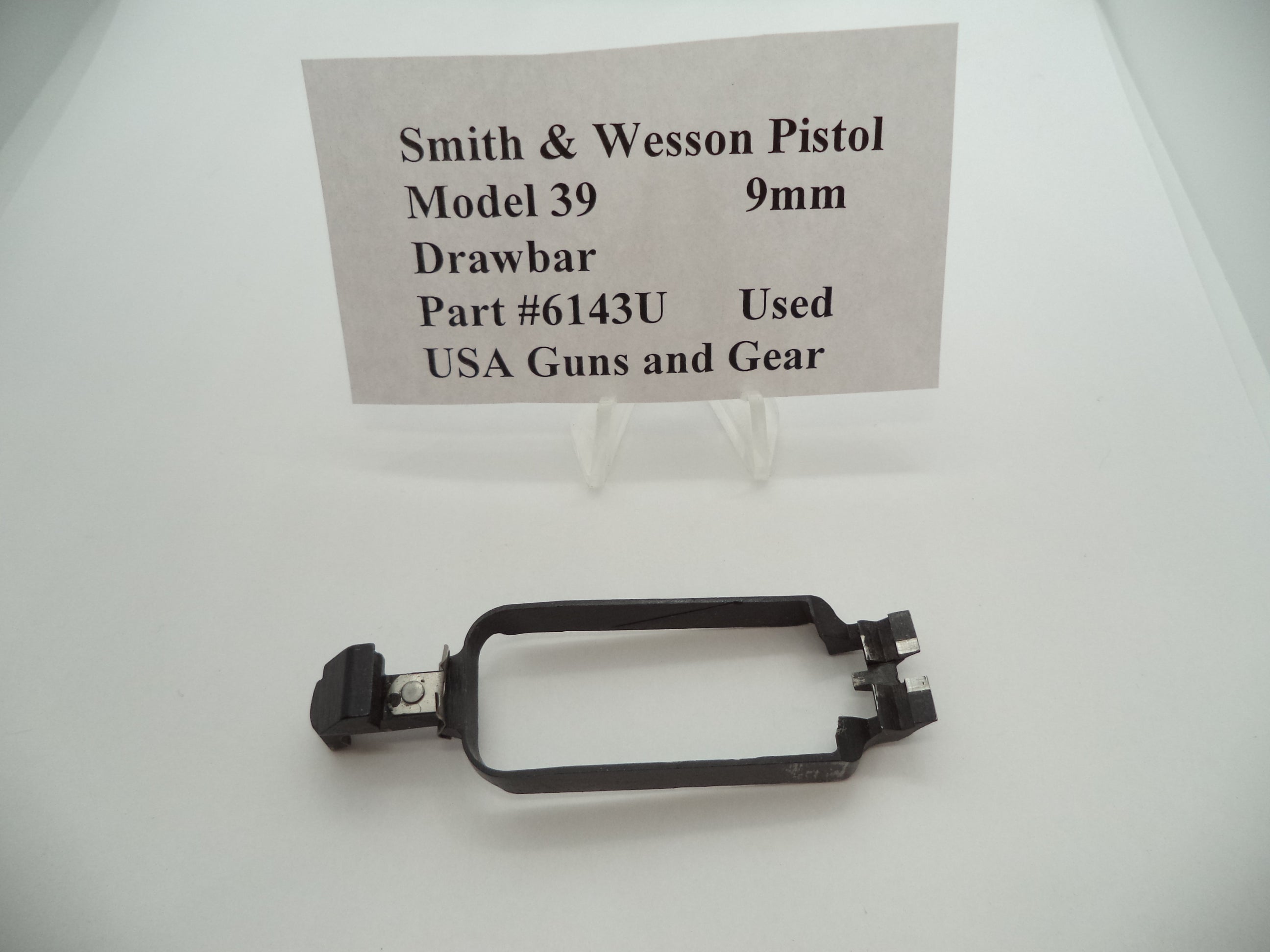 6143U Smith & Wesson Pistol Model 39 Draw bar Used Part 9MM
