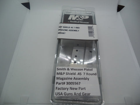 3005567 Smith & Wesson Pistol M&P shield .45 7 Round Magazine Factory New
