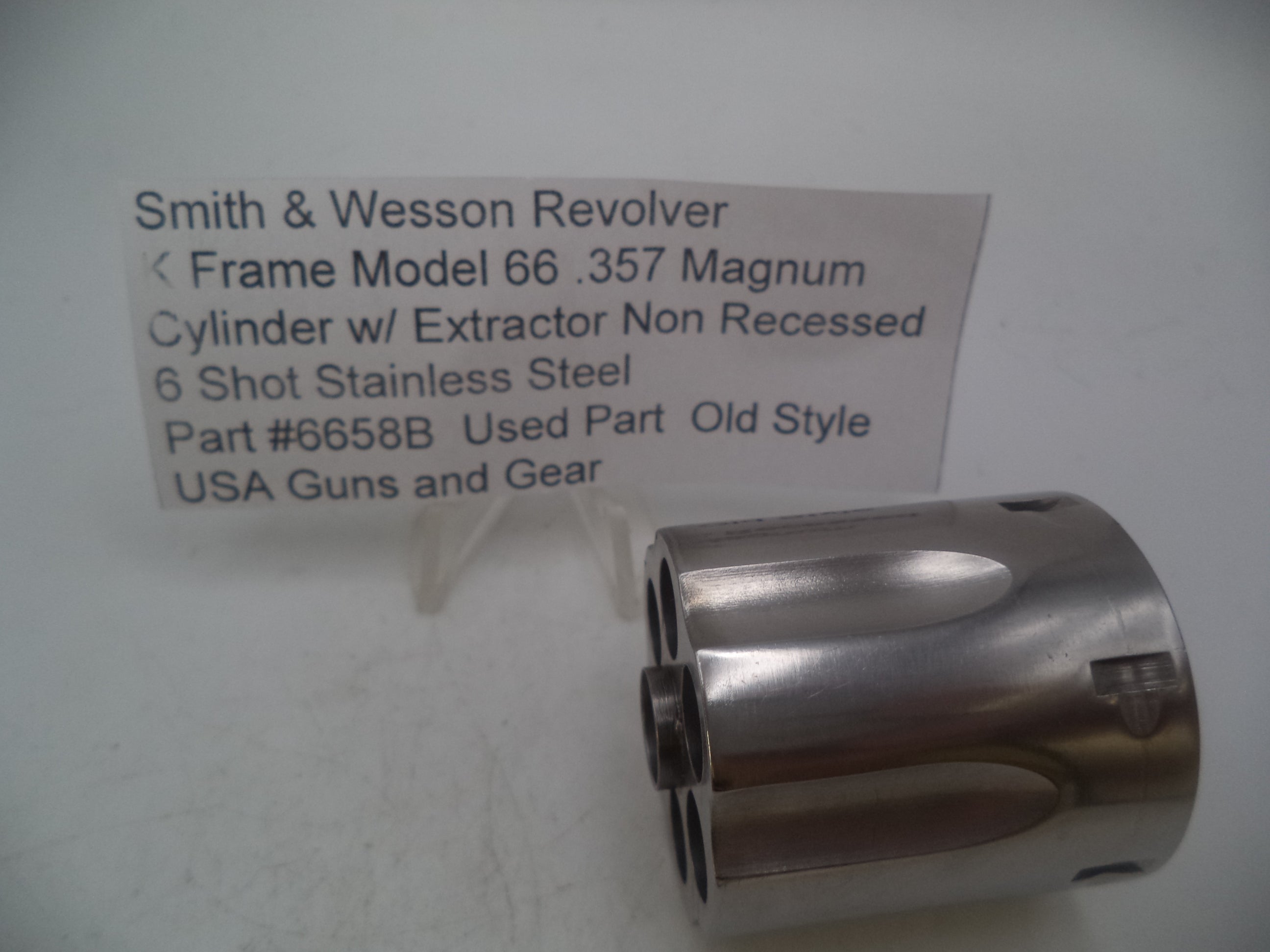 6658B Smith & Wesson K Frame Model 66 Cylinder Non-Recessed SS