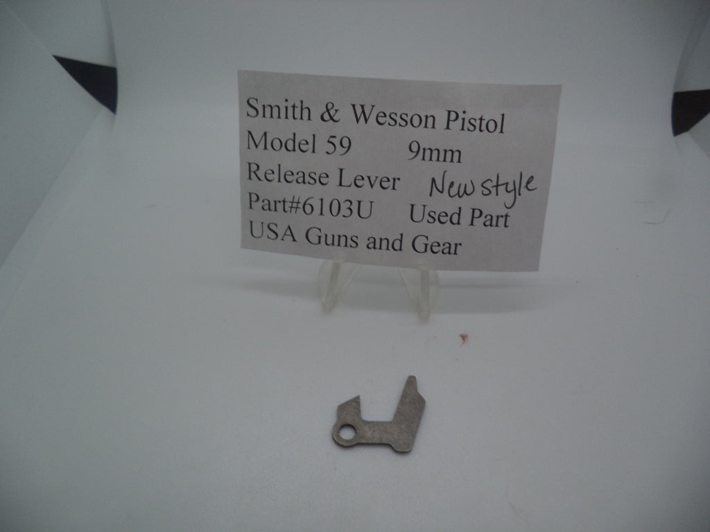 Part# 6103U Smith & Wesson Pistol Model 59 Release Lever Used Part 9MM (New Style)