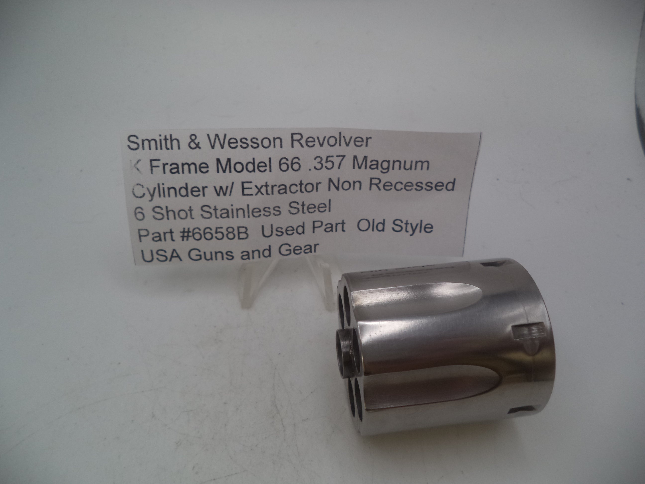 6658B Smith & Wesson K Frame Model 66 Cylinder Non-Recessed SS