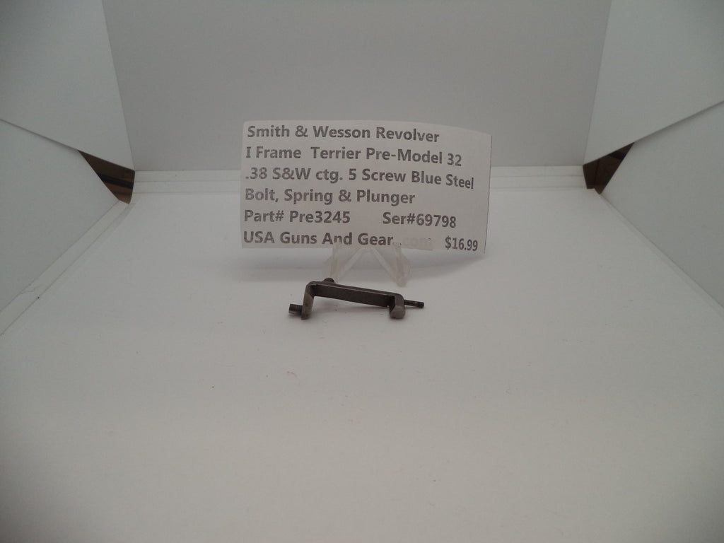 Pre3245 Smith & Wesson I Frame Terrier Pre-Model 32 .38 S&W Bolt, Spring & Plunger