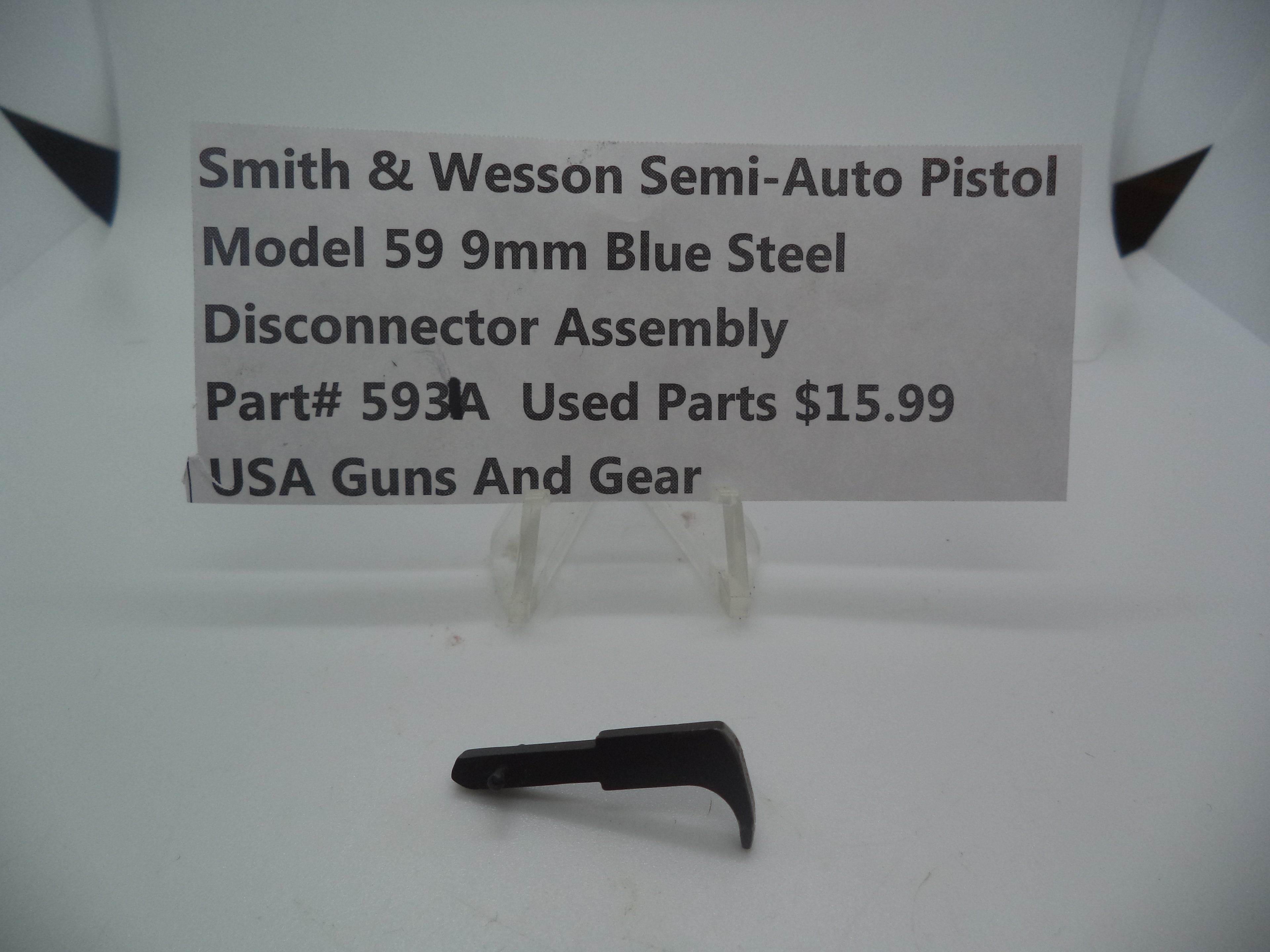 Part#5931A Smith Wesson Model 59 9MM Disconnector Assembly Used Blue Steel 9MM