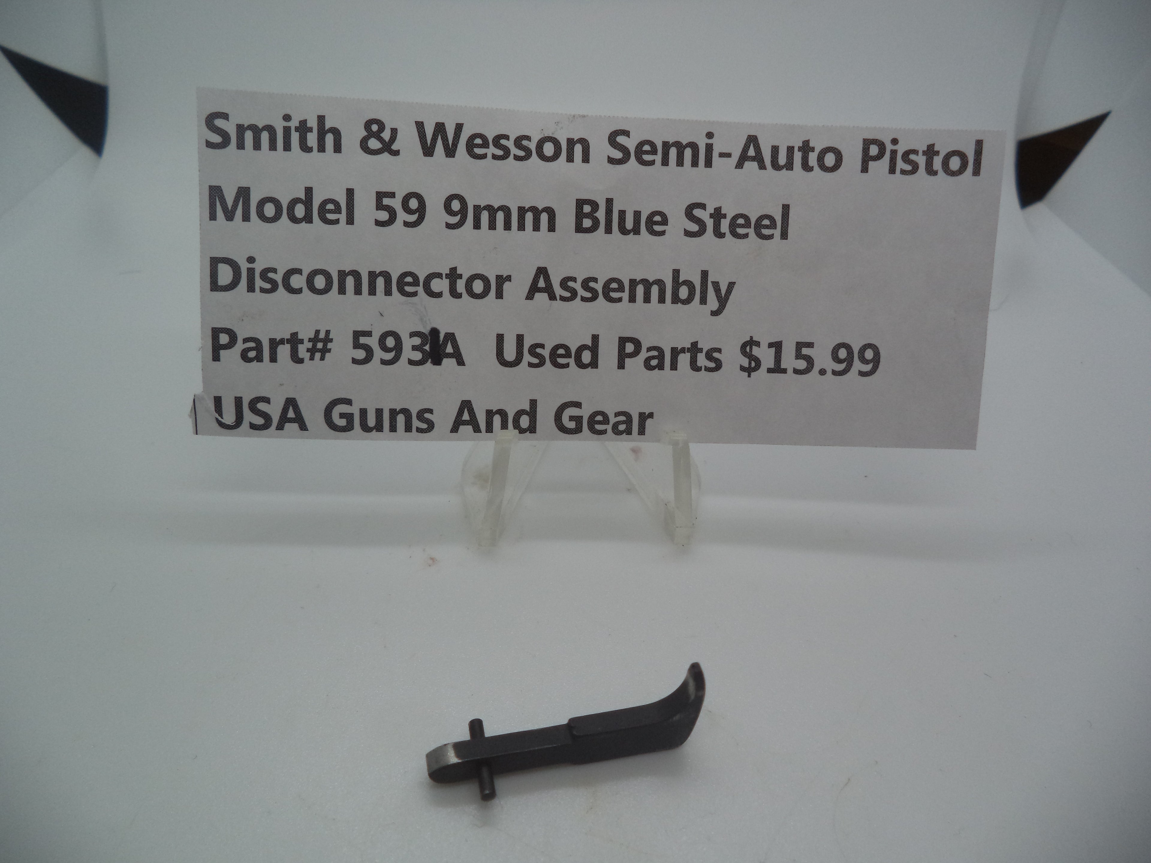 Part#5931A Smith Wesson Model 59 9MM Disconnector Assembly Used Blue Steel 9MM