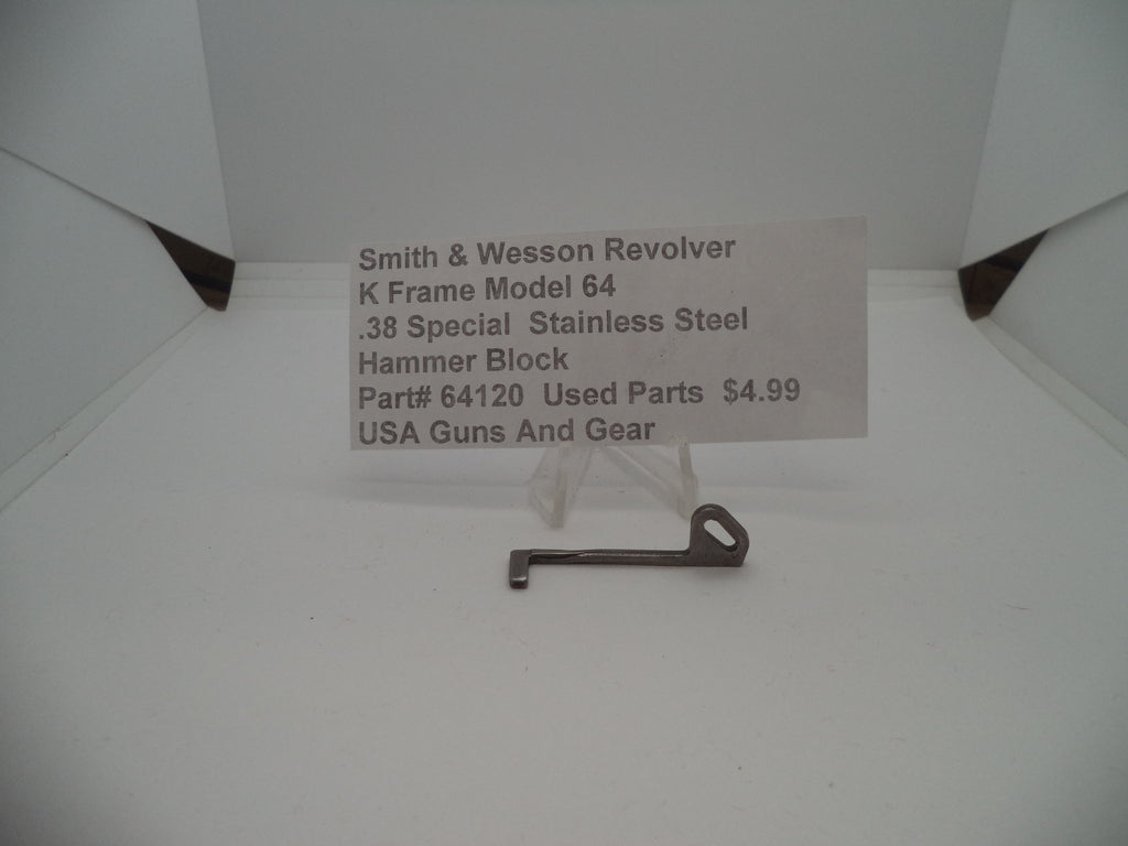 64120 Smith and Wesson K Frame  Model 64 .38 Special Hammer Block Used