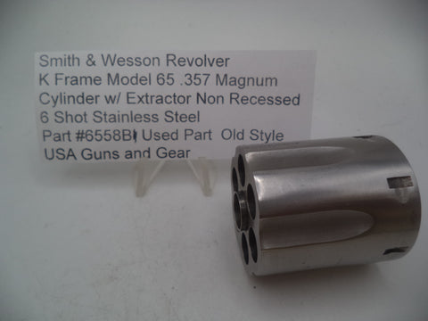 6558B1 Smith & Wesson K Frame Model 65 .357 Magnum Cylinder W/Extractor Non Recessed Used