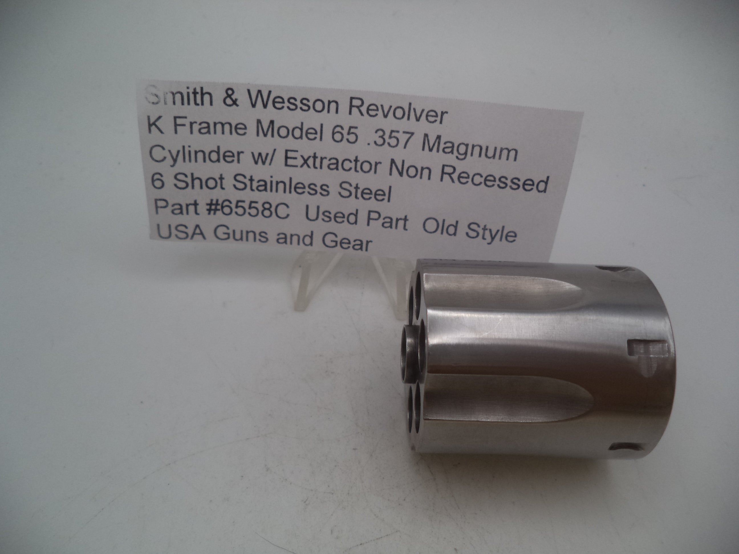 6558C Smith & Wesson K Frame Model 65 .357 Magnum Cylinder W/Extractor Non_Recessed Used