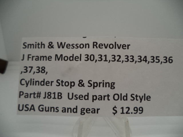 Smith & Wesson J81B Smith and Wesson Revolver J Frame 30-38 Cylinder Stop & Spring Part 000000000