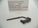 6144U+6151U Smith & Wesson Pistol Model 59 Hammer & Stirrup Used Part 9MM