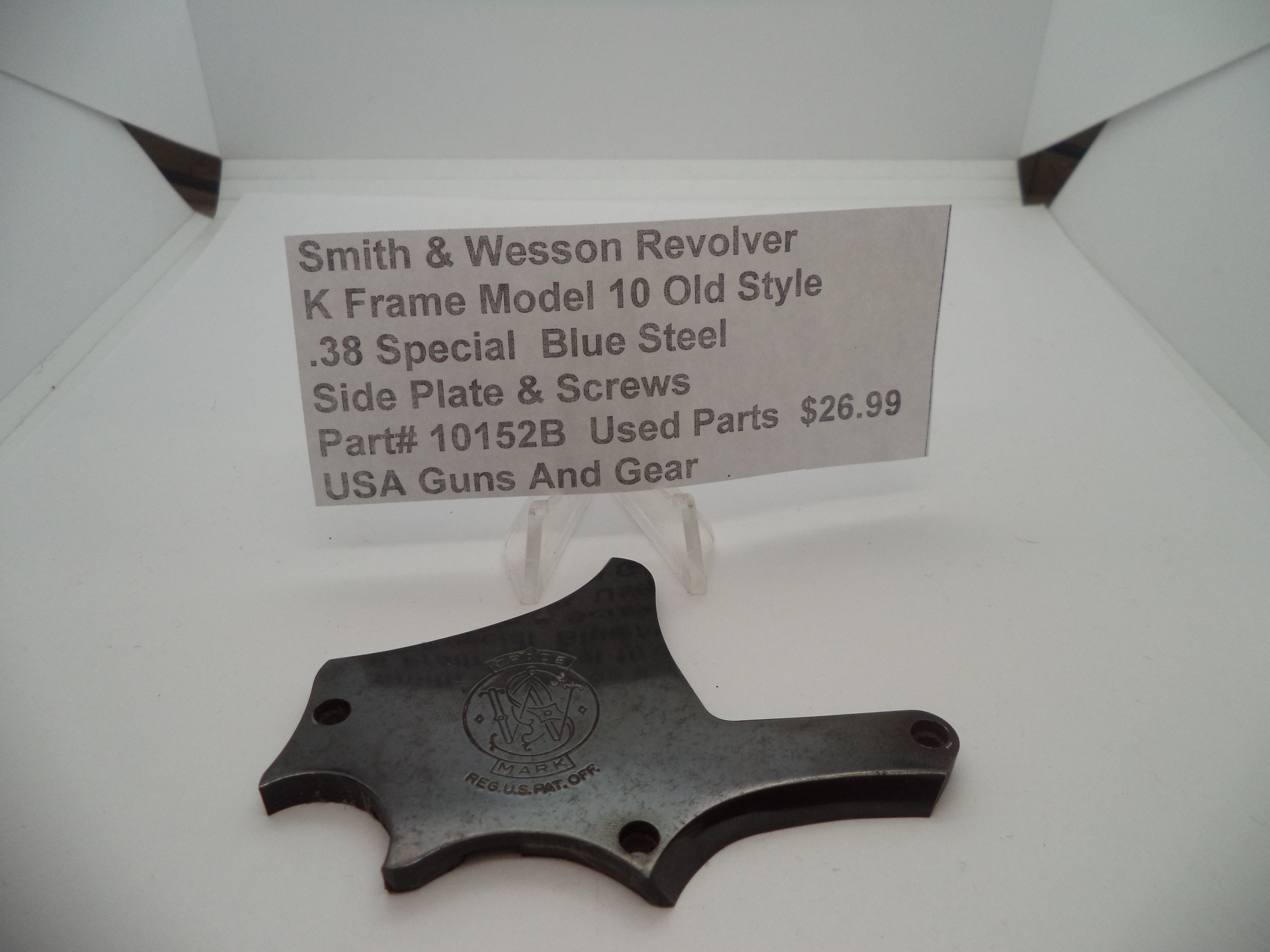 S&W K Frame Model 10 Side Plate & Screws .38 Special 10152B