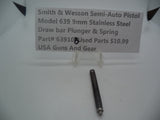 63910B Smith & Wesson Semi-Auto Pistol Model 639 Stainless Steel 9MM Draw Bar Plunger & Spring