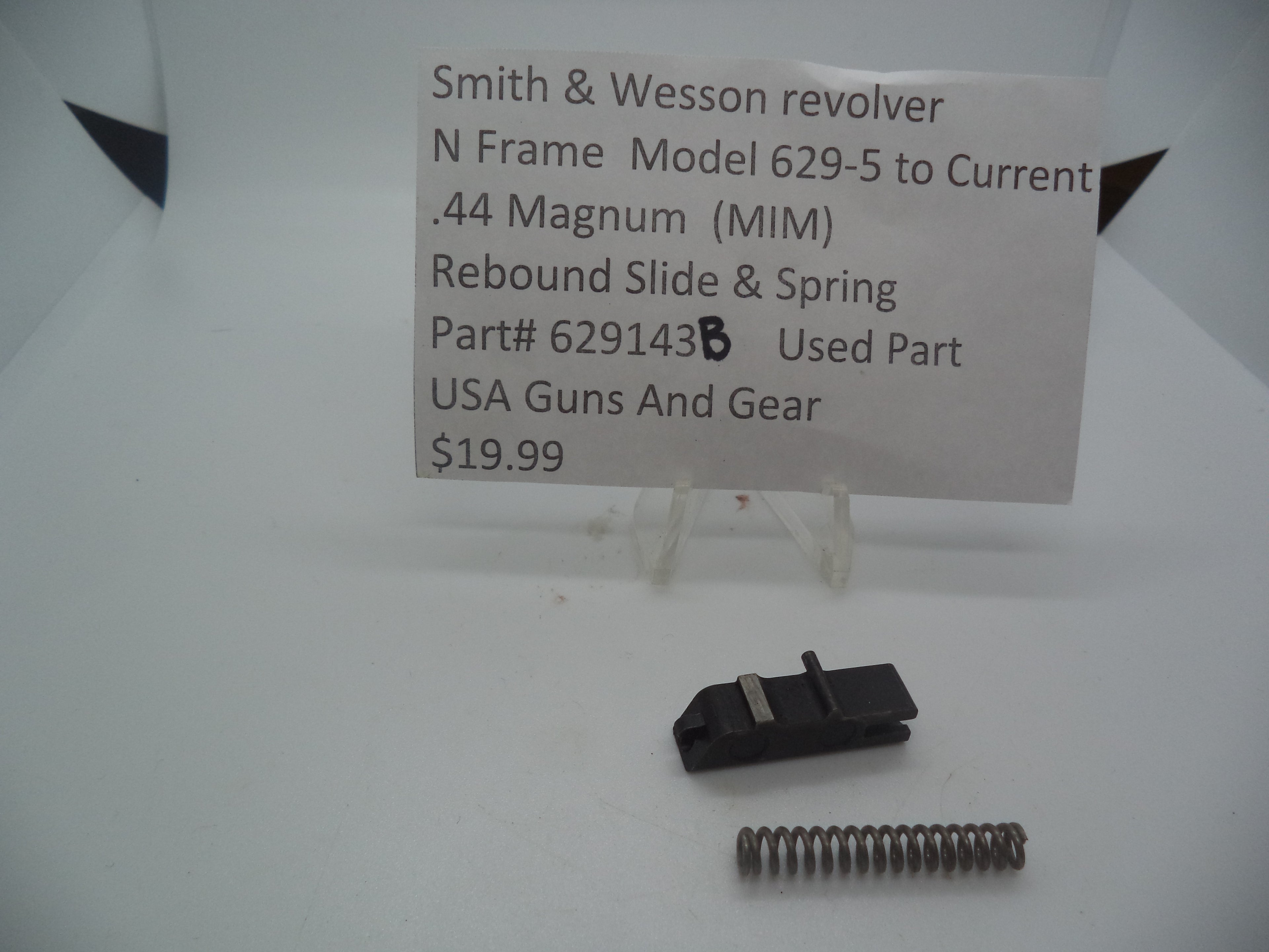 629143B Smith & Wesson N Frame Model 629-5 Rebound Slide Spring .44 Mag Used Part