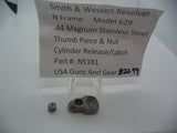 Part# NS181 Smith & Wesson N Frame Model 629 Thumb Piece & Nut .44 Mag. SS Used