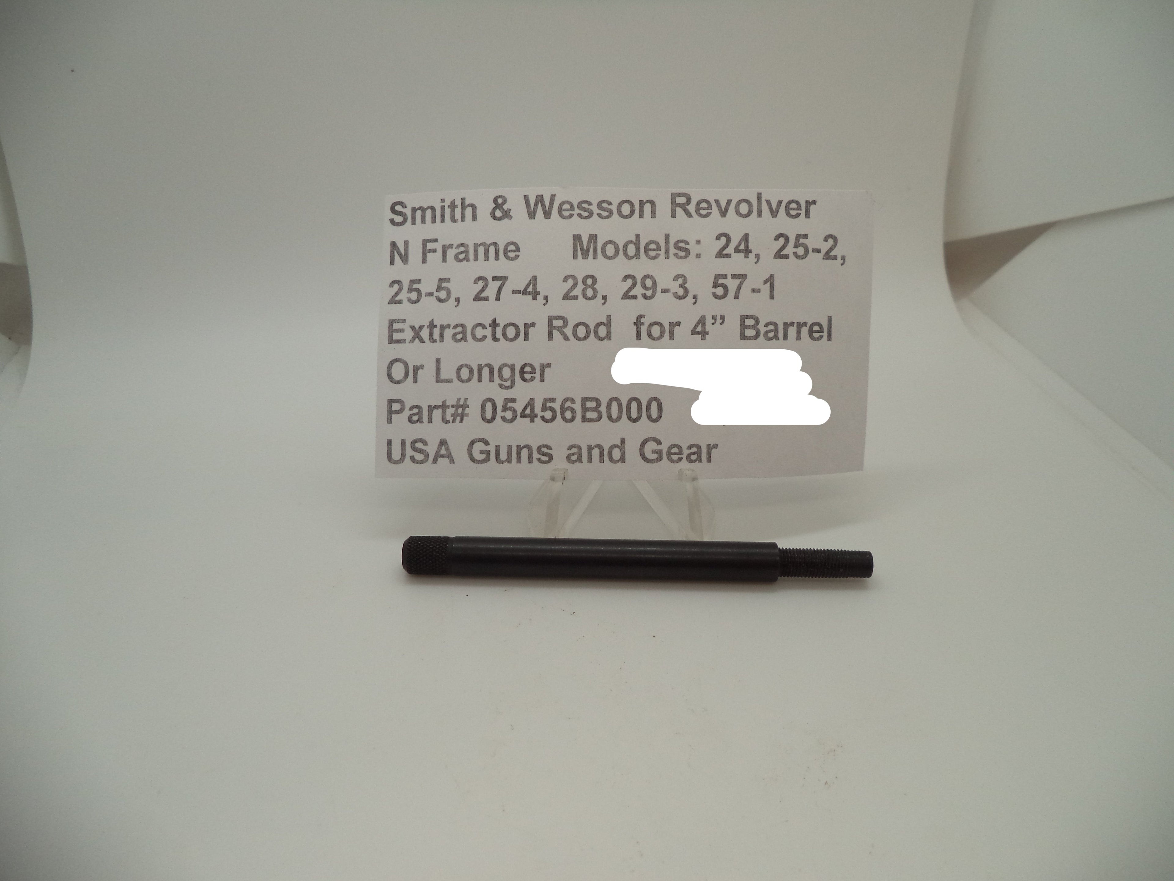 S&W N Frame Revolver Extractor Rod 4" or Longer Barrel 05456B000