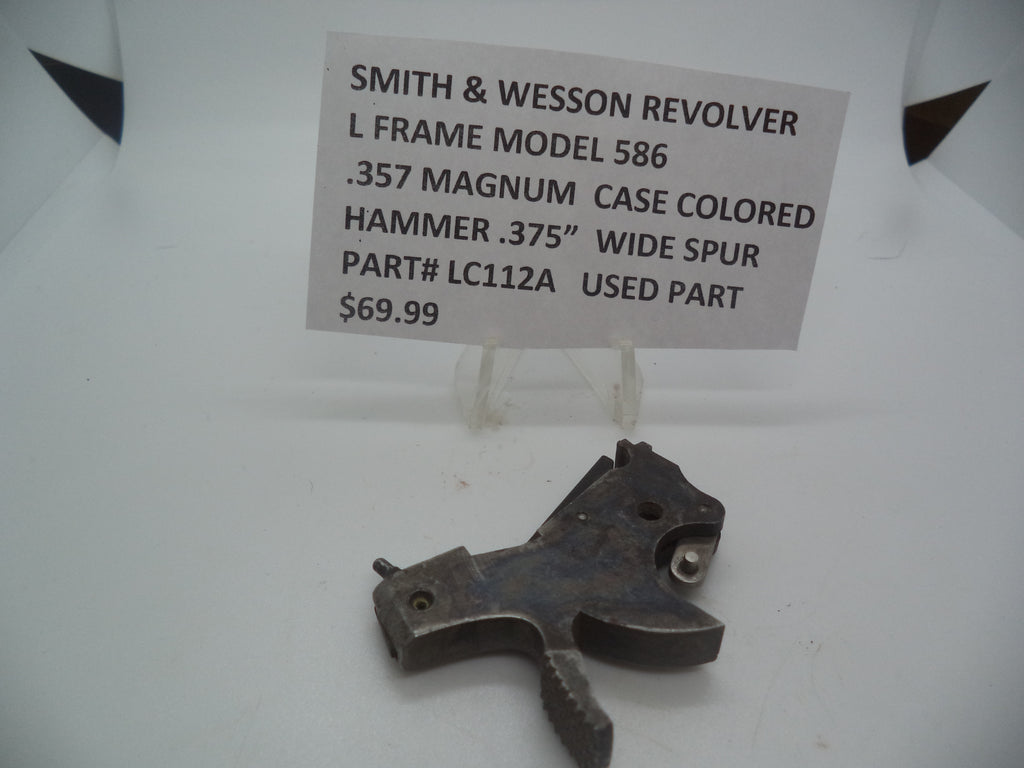 Smith & Wesson L Frame Model 586 Hammer .375" Wide Spur Case Colored .357 Magnum Used - LC112A