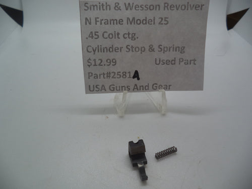 2581A Smith & Wesson N Frame Model 25 Used Cylinder Stop & Spring .45 Colt ctg.