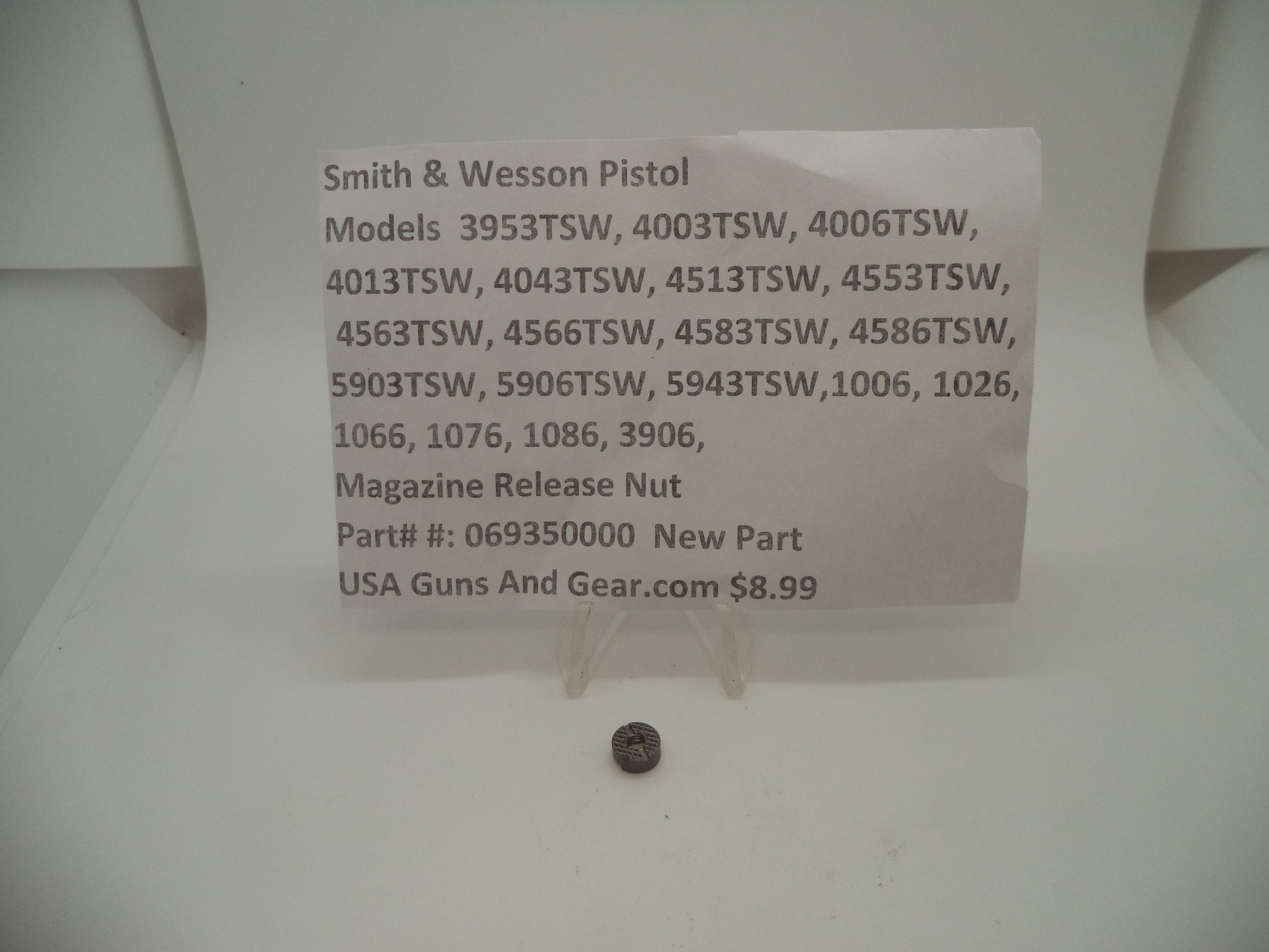 S&W Magazine Release Nut 1006, 1026, 1066, 1076, 1086, 3906  069350000